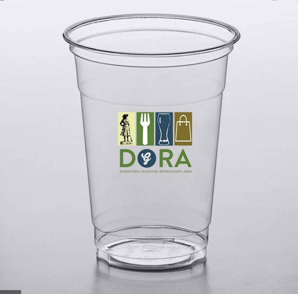 Example of a designated single-use DORA cup