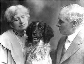 Annie Oakley and Frank Butler with their dog Dave
